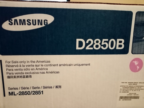 Toner Samsung D2850b Original Para Impresora Ml2850/2851