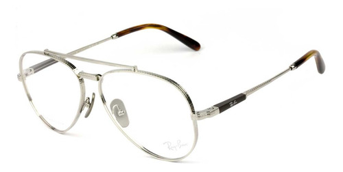 Óculos De Grau Ray Ban Aviador Titanium Rb8225v Prata 1224 