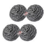 Set 4 Fibra Metalica Espiral Mini Para Trastes Cocina