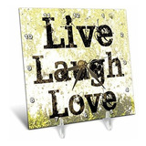 3drose Dc_27986_1 Earth Yellow Live Laugh Love Inspiración-r