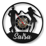 Relógio Parede Salsa Dança Música Casal Vinil Lp Decoração