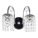 Aplique Lyon 2 Luces Cairel Deco Cristal Cromo Apto Led