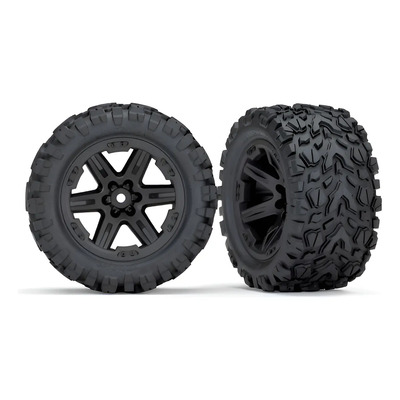 Traxxas 6773 Rustler 4x4 Llantas Y Rines Black 2. Negro