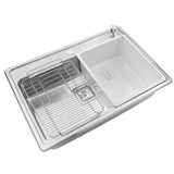 Bacha Cocina Apoyo Johnson Quadra Max Q71 A D +3 Acc * Color Plateado