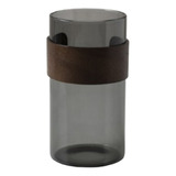 Vaso Gris Con Grip De Madera 250 Ml