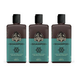 Kit 3x Shampoo Para Barba 120ml Calico Jack Don Alcides