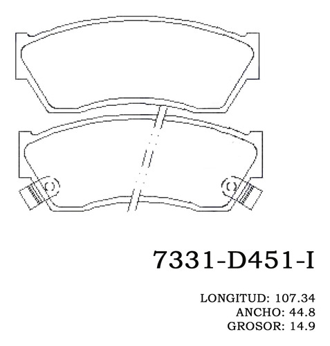 Pastilla De Freno Delantera Suzuki Switf 89 Al 01 7331 Foto 2
