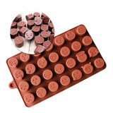 Molde Silicon Emoticones Caritas - Reposteria, Chocolate