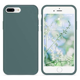 Funda Para iPhone 8 Plus De Silicona Color Verde Pino