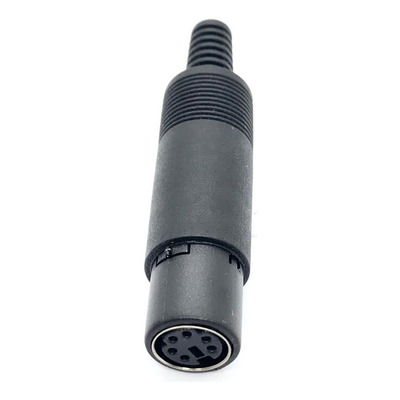 10x Plug Mini Din 6 Pinos Femea P/cabo