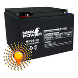 Bateria Sellada Vrla Agm 12v 26ah Maxpower, Ups/ Solar