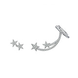 Aretes Plata Esterlina Estrellas Krasha Para Dama Clkfsfp42