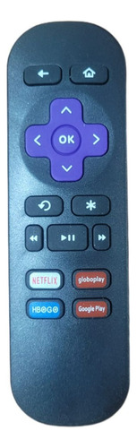 Controle Compatível Com Roku Tv Express Netflix Hbo Go