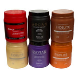 Kit X6 Máscaras Capilares Fidelité/argán/caviar/cm 1000g/1kg