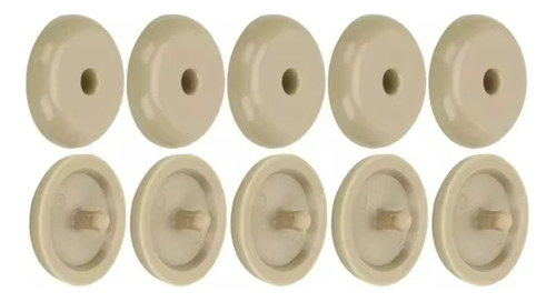 5 Grapas Remache Tope Cinturon De Seguridad Universal Beige