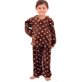 Pijama De 2 Piezas Termica De Microfibra Para Bebe Chocolate