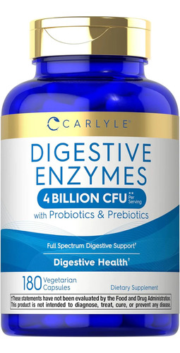 Carlyle Enzimas Digestivas 180 Caps Digestive Enzymes
