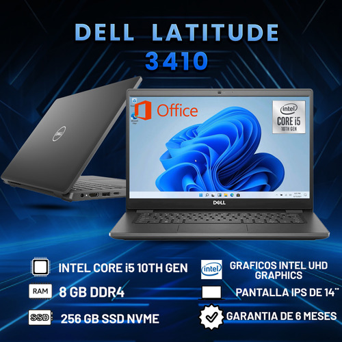 Dell Latitude 3410 14 Pulgadas Core I5 10th 8gb Ram 256gb