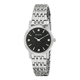 Bulova Mujeres 96p148 Diamond Gallery Pantalla Analogica Rel