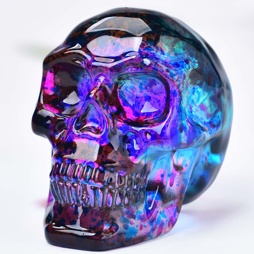 Fzbhro Textura Azul De Calavera De Cristal