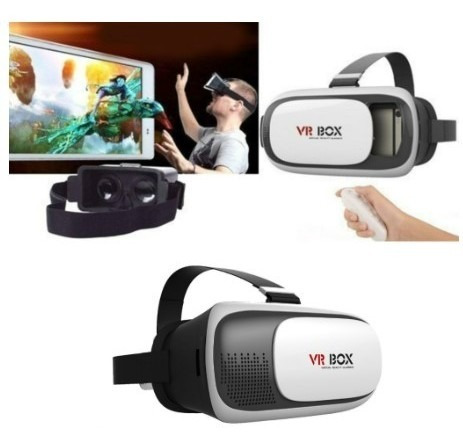 Óculos 3d Vr Box Realidade Virtual + Controle Cardboard 3d