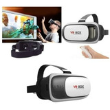 Óculos 3d Vr Box Realidade Virtual + Controle Cardboard 3d