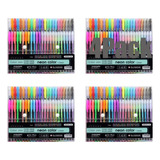 Promociones Kit Pluma Graffiti 4 Bolígrafos Flash 48 Colores