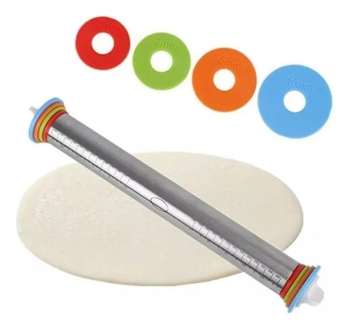 Uslero Acero Inoxidable Uslero Ajustable Uslero Fondant 45cm Rodillo Ajustable Rodillo Acero Inoxidable Usleros Reposteria Rodillo Fondant Pasteleriacl