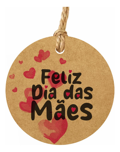 Tag Dia Das Mães Kraft Redondo 6cm 50 Un