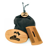 Woodsman- Kit De Cepillo Y Peine P/ Barba, Bigote, Cabello  