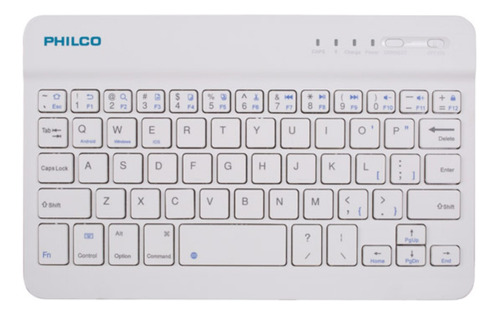 Mini Teclado Bluetooth Philco Slim 7 White - Revogames