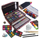 Set Arte Profesional Pintura Dibujo Colores Estuche De Madera, Tiendabacano Colombia