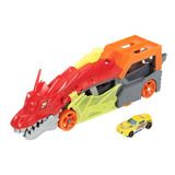 Pista De Autos Hot Wheels City Remolque De Dragón Dragón Color Rojo/gris