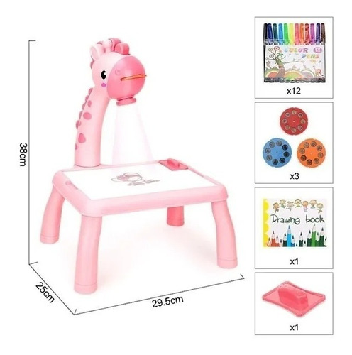 Mesa Mágica Projetor Desenho Infantil Brinquedo Pintura