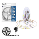 Fita Led Profissional 2mt 240 Smd 2835 12v Ip20 C Fonte Lumi Cor Da Luz Branco-frio 110v/220v