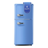 Tymyp Mini Refrigerador Retro Con Congelador, Refrigerador C