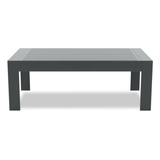 Mesa De Centro De Aluminio Para Patio Al Aire Libre, Gris