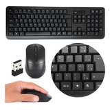 Teclado Sem Fio Computador Pc + Mouse Usb Keyboard Notebook