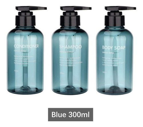 Set 3 En 1 Botella De Champú Para Baño 300ml/500 Ml Dispensa