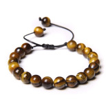 Pulsera De Piedra Natural - Ojo De Tigre