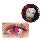 Lentes De Contacto Nezuko Demonio Cosplay Kimetsu No Yaiba 