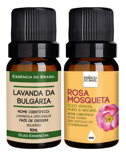 Kit Óleo Essen. Lavanda BuLGária + Vegetal R. Mosqueta 10ml