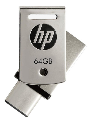 Pendrive - Otg Hp De 64gb 3.1 Gen 1 Plateado