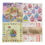 Servilleta Para Decoupage Infantil Set X 4 Entera.