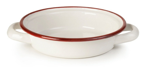 Cacerola Blanca Con Rojo De Peltre 14 Cm Marca Ibili