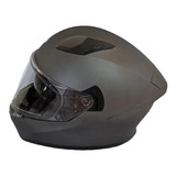 Casco Cerrado Dot Con Lentes Gris Mate Alessia (cas-cer-124)