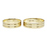 Alianças De Ouro 18k 750  Casamento Ou Noivado 6 Gramas 6mm