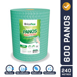 600 Panos Wiper Tipo Perfex Multiuso P/ Limpeza Rolo 28x40cm