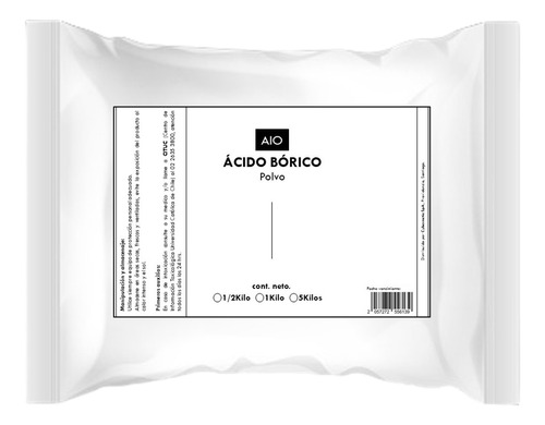 Ácido Bórico 99% Puro Control De Cucarachas Aio 1/2 Kilo