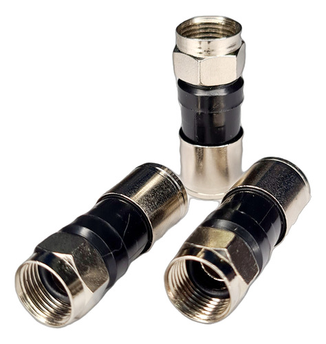 Conector Rg6 Compressão Cabo Coaxial Pressao Kit 30 Peças